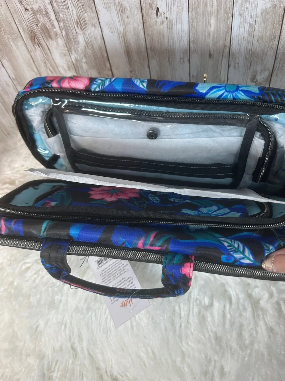 LUG, NWT Travel Organizer Pouch - Blue & Pink